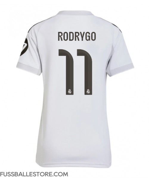 Günstige Real Madrid Rodrygo Goes #11 Heimtrikot Damen 2025-26 Kurzarm Günstige Real Madrid Rodrygo Goes #11 Heimtrikot Damen 2025-26 Kurzarm